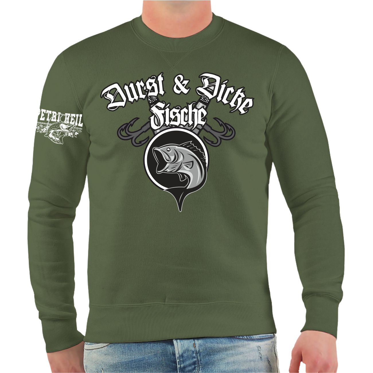 Spass Kostet Männer Sweatshirt Angler Motiv Durst und Dicke Fische