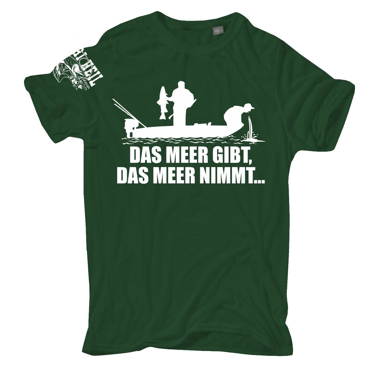 Spass Kostet Übergrößen Männer T-Shirt Angler Motiv Das Meer gibt das Meer nimmt 3XL bis 8XL