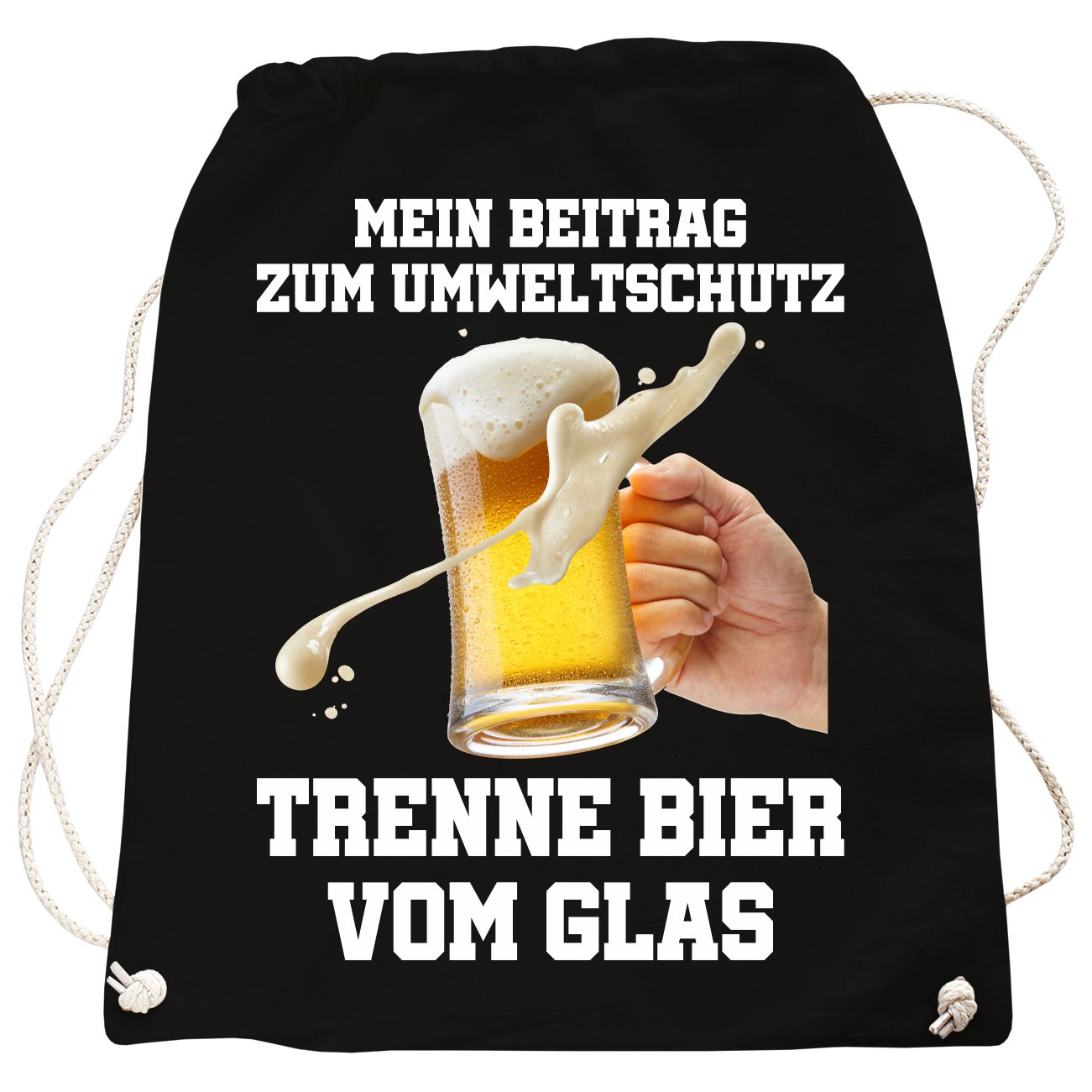 Spass Kostet Rucksack Umweltschutz Trenne Bier vom Glas