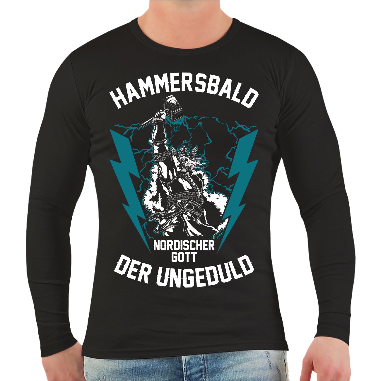 Spass Kostet Männer Longsleeve Hammersbald Nordischer Gott der Ungeduld