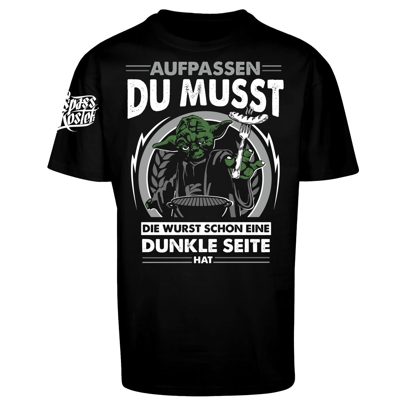 Spass Kostet Männer OVERSIZE T-Shirt Grillen Motiv Die Wurst schon eine dunkle Seite hat S bis 5XL