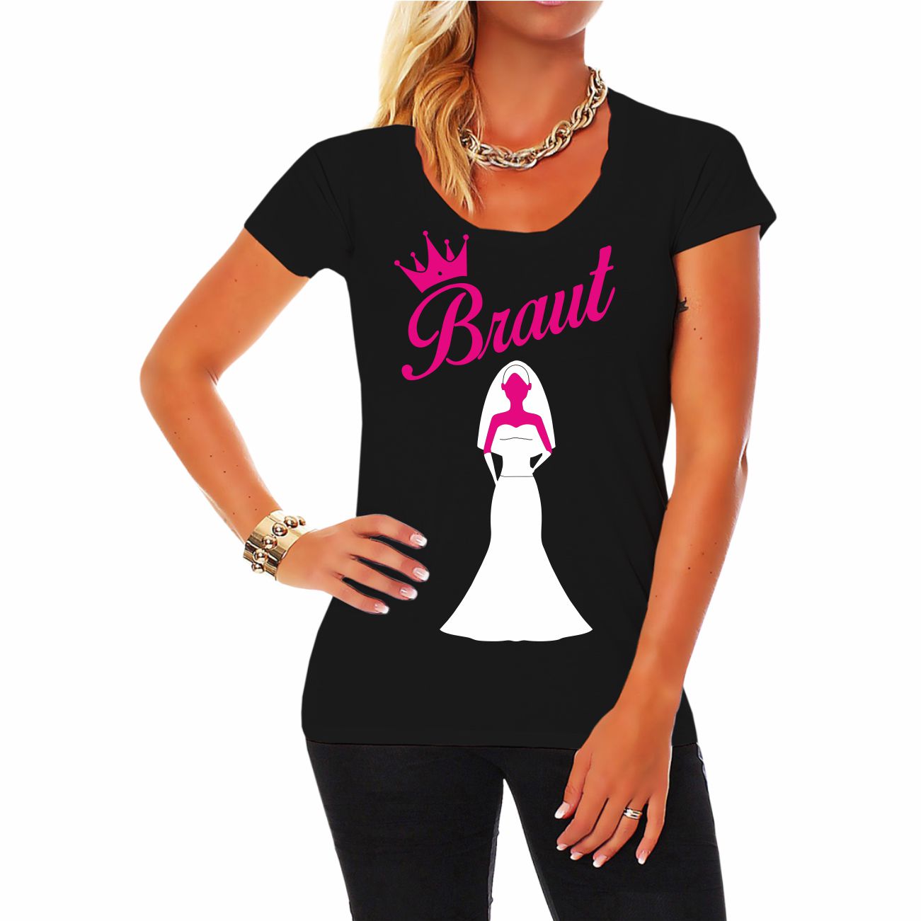 Spass Kostet Frauen T-Shirt Security der Braut Die Braut