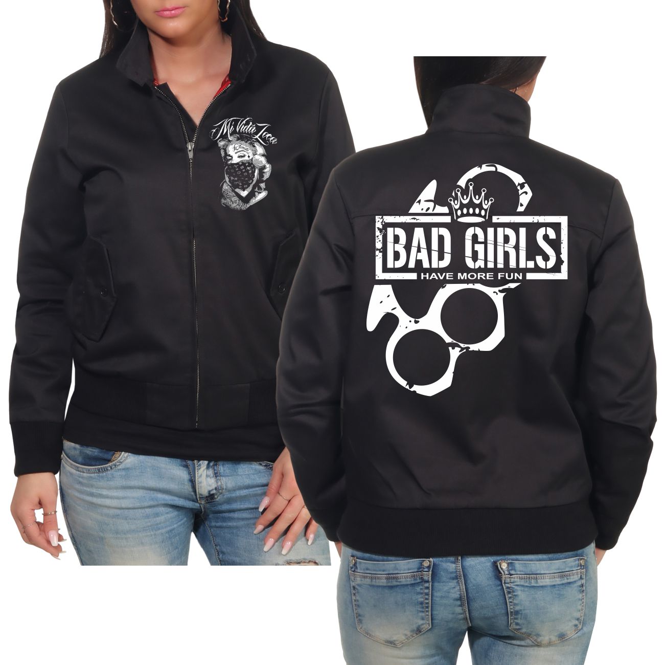 Spass Kostet Frauen Harrington Jacke Bad Girls do it better hardcore lifestyle