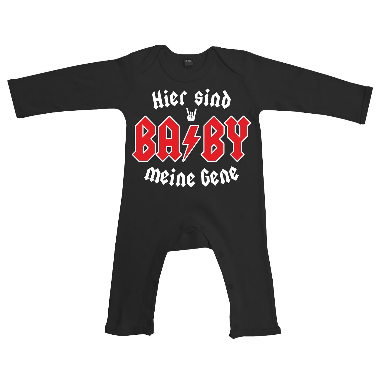 Spass Kostet Baby Body Strampler lang Sprüche Heavy Metal Motiv