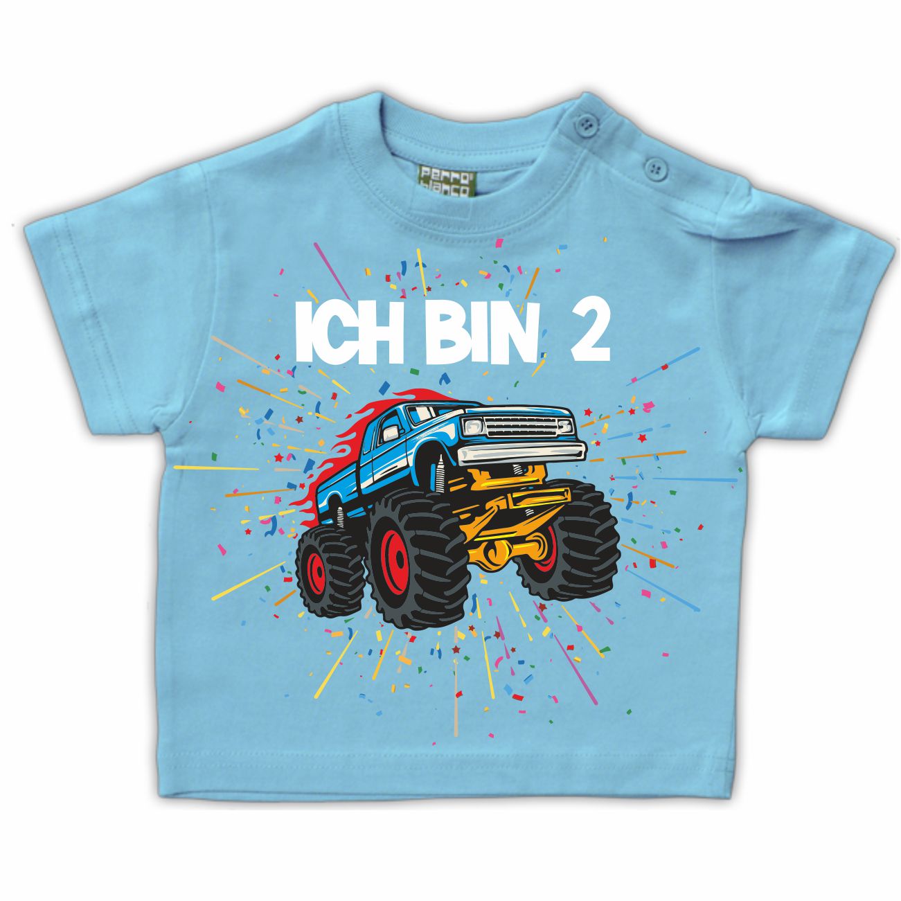 Spass Kostet Baby Kinder T-Shirt Monstertruck Motive Ich bin 2 Jahre