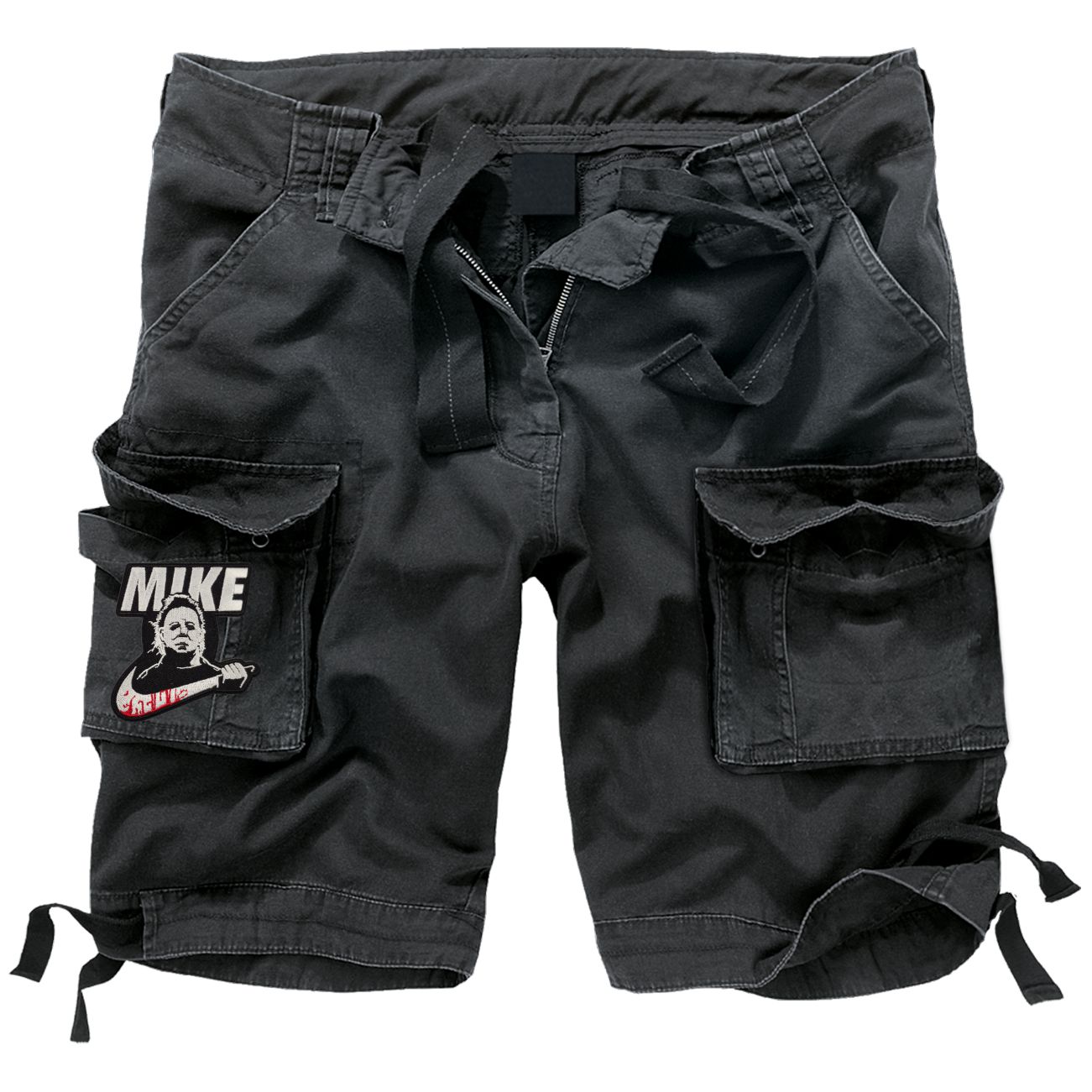 Herren Armee Shorts Mit Horror Aufnäher - Camouflage Cargo Hosen