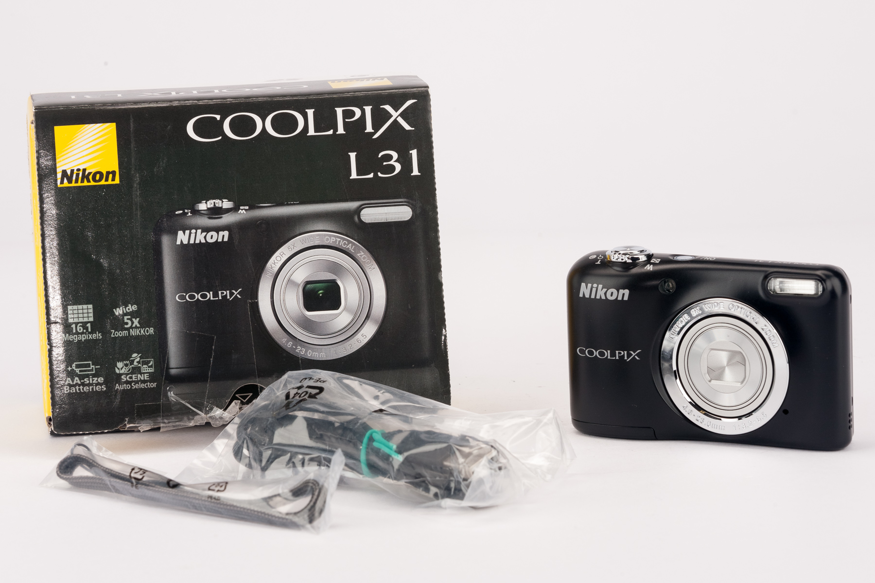 Nikon Coolpix L31 Digital Camera 16.1 Megapixel Black eBay