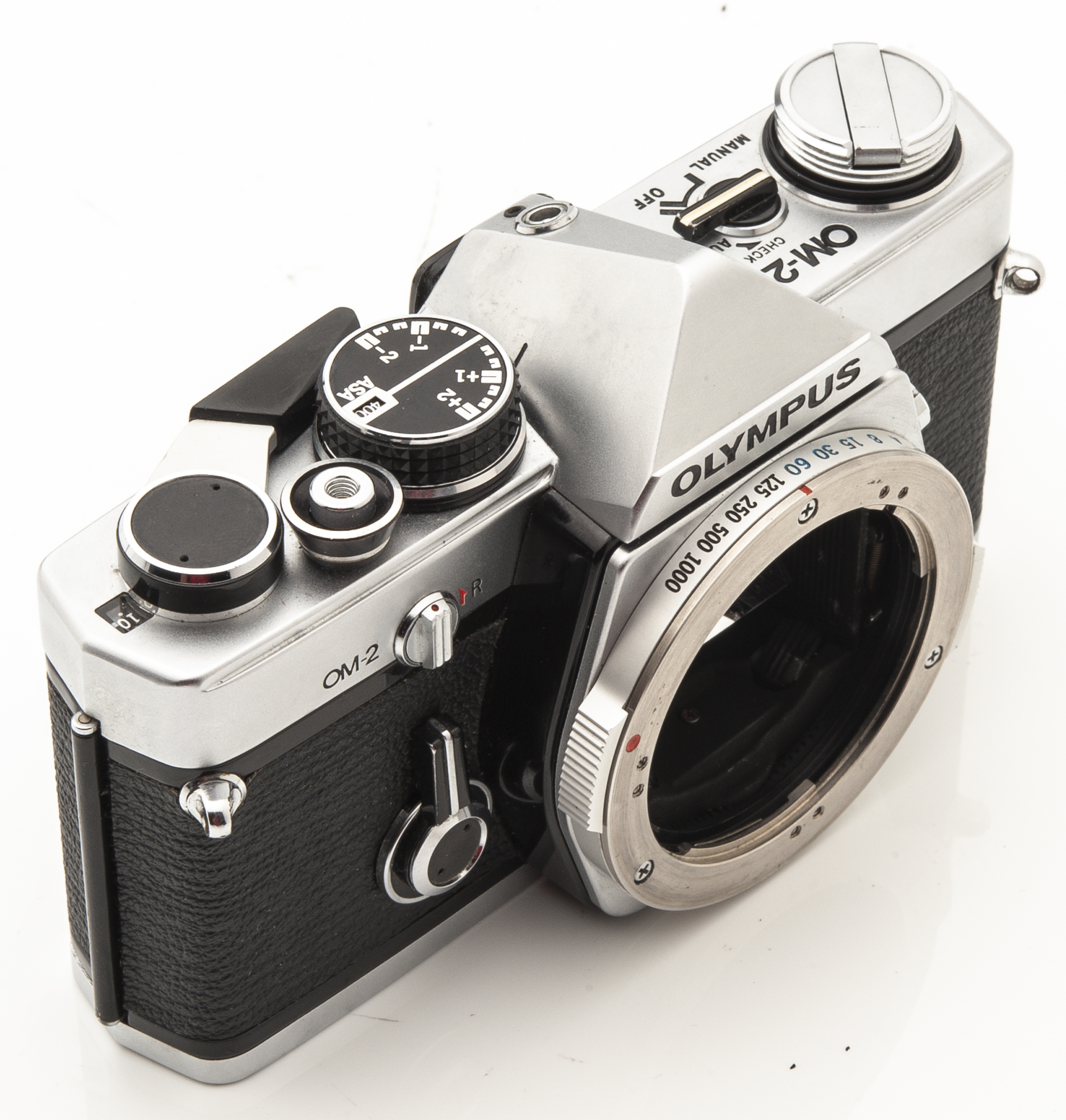 Portrait Mode Camera Olympus OM-2 SLR Film Camera With 50mm F/1.4