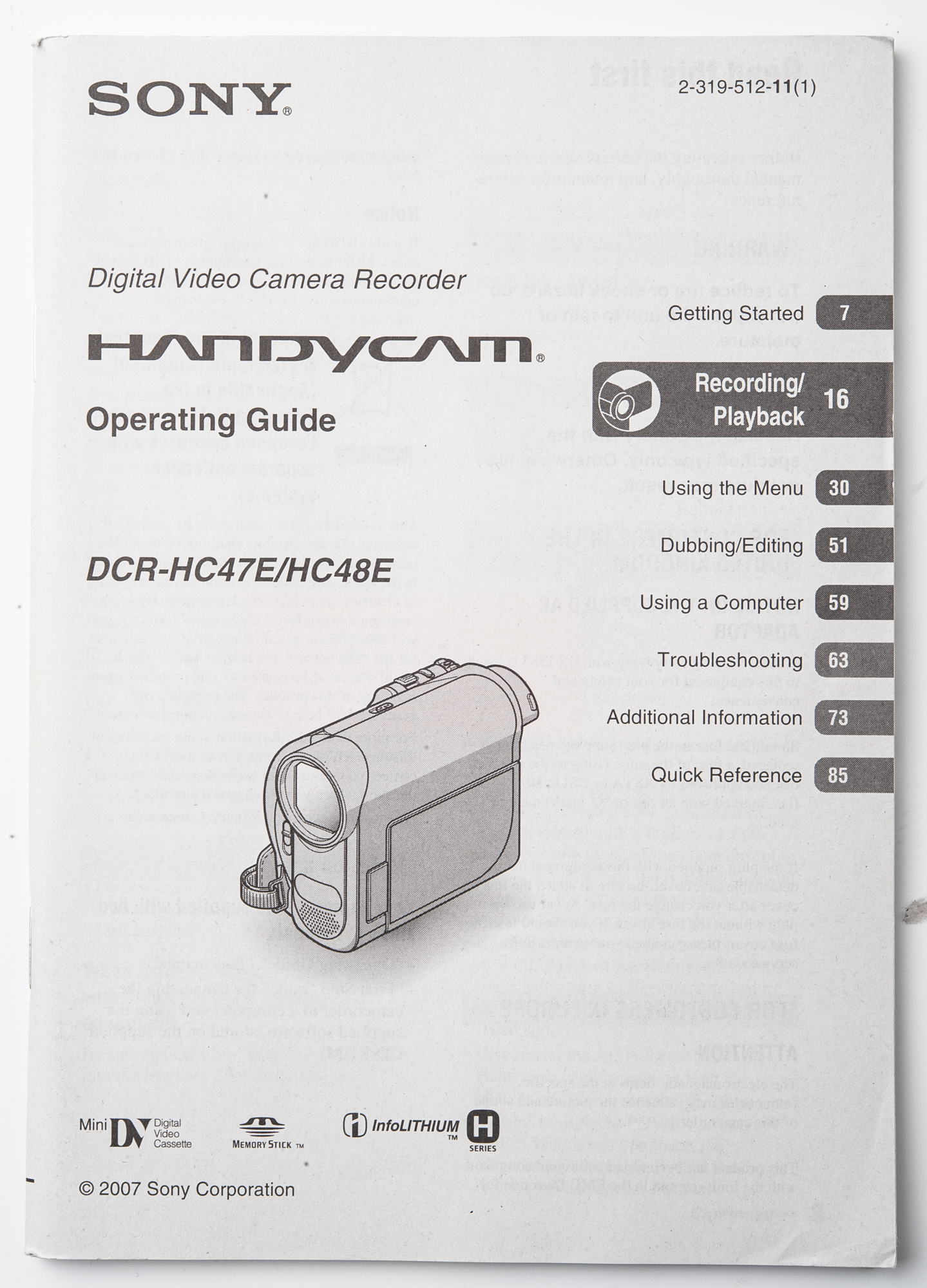 Bedienungsanleitung Sony CCDF500E Video Camera Recorder 8 Ceres
