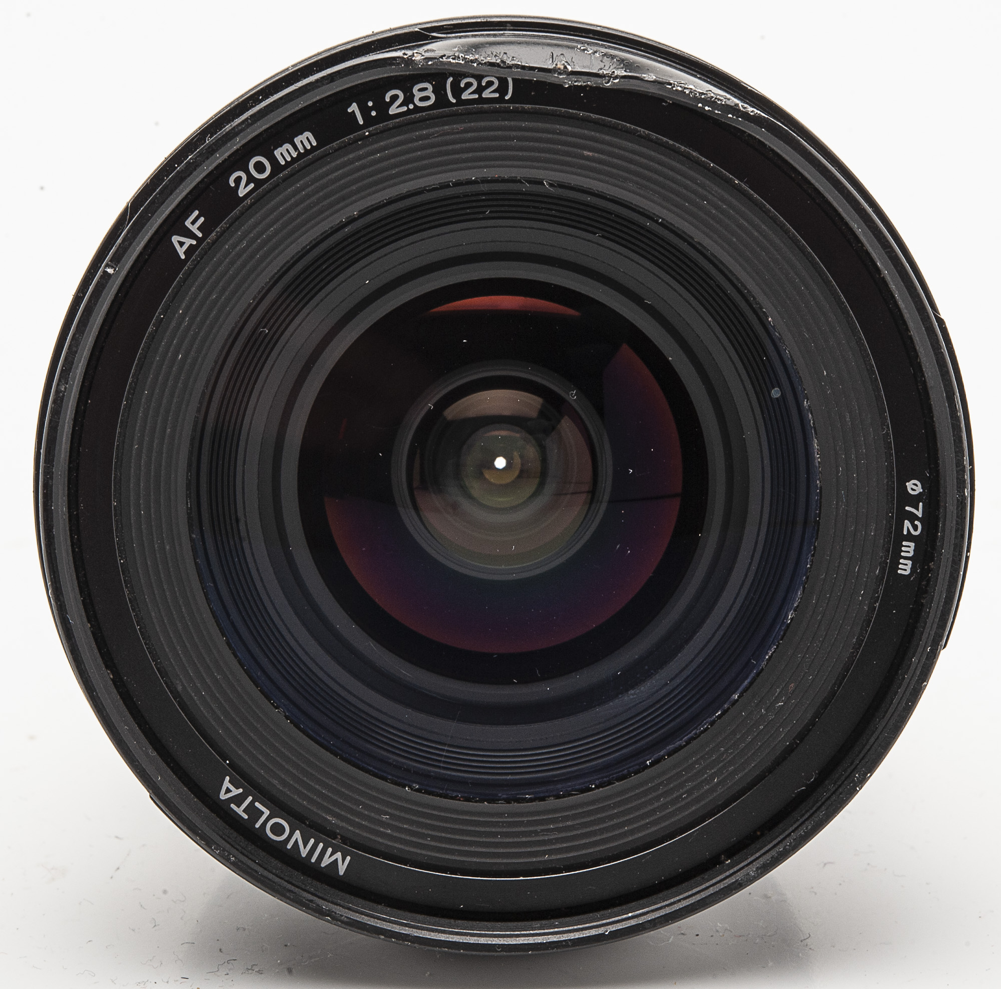 ○MINOLTA/ミノルタ AF 20mm 1:2.8(22) φ72mm レンズ フィルタ付
