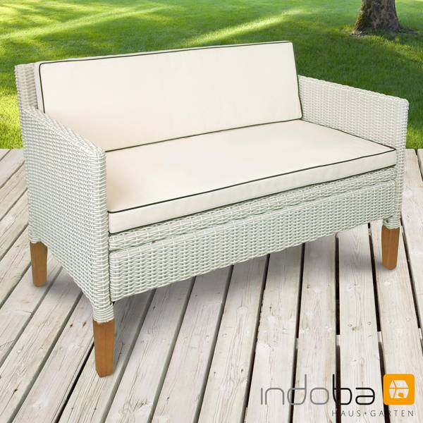 Sofa 2,5-Sitzer Havanna - Polyrattan und Holz - Serie Havanna