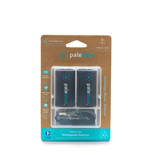 Paleblue Lithium Ion wiederaufladbare Typ-D Batterien 1.5V