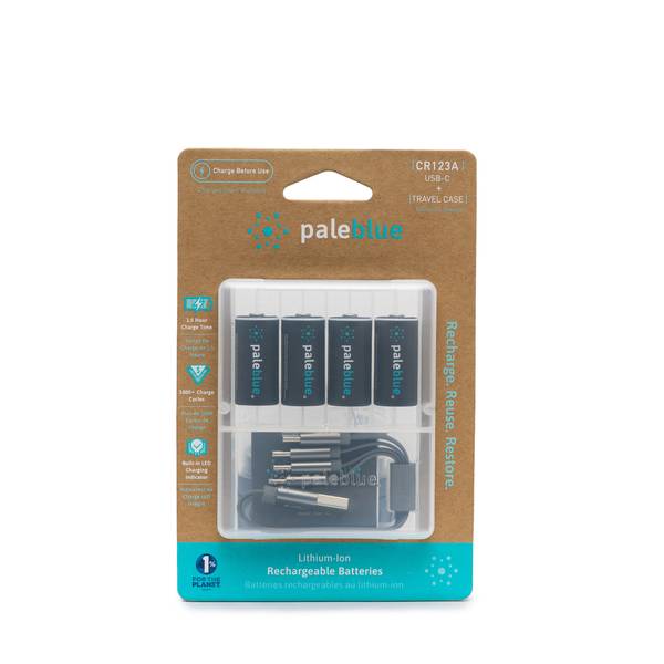 Paleblue Lithium Ion wiederaufladbare CR123A Batterien 1.5V