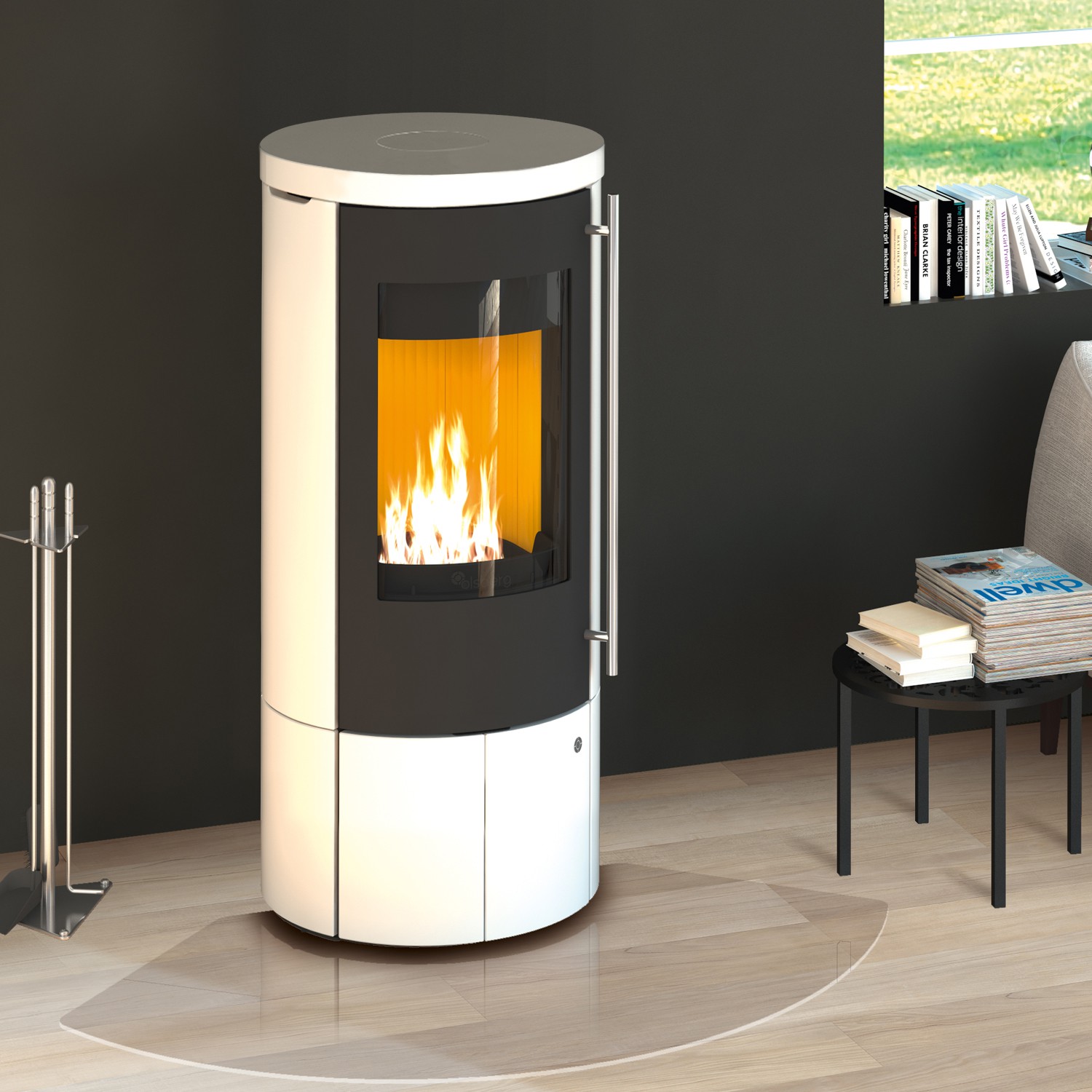 Kaminofen Holzofen Kamin Feuerstätte Ofen belüfteter Türgriff