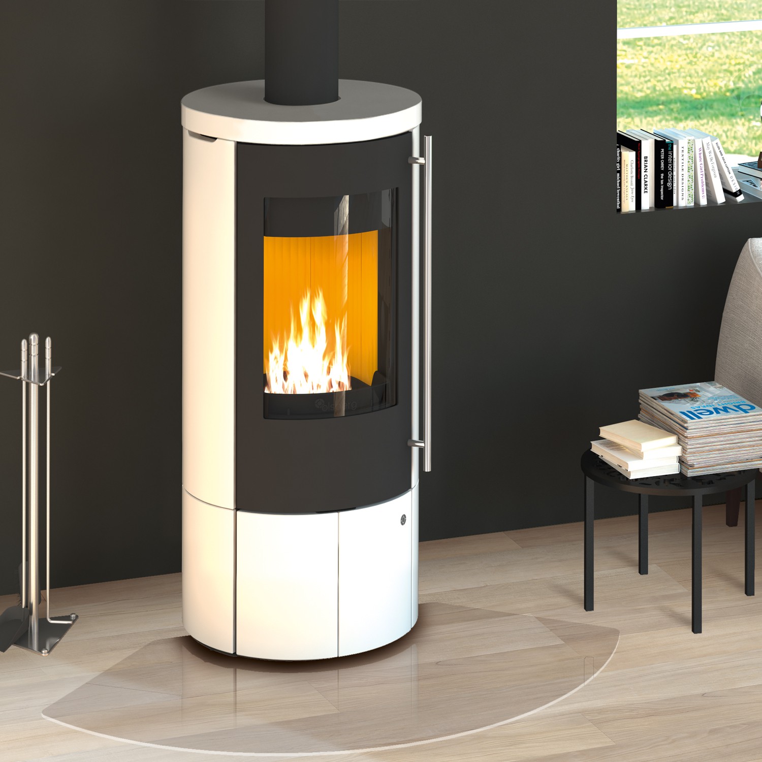 Kaminofen Holzofen Kamin Feuerstätte Ofen belüfteter Türgriff