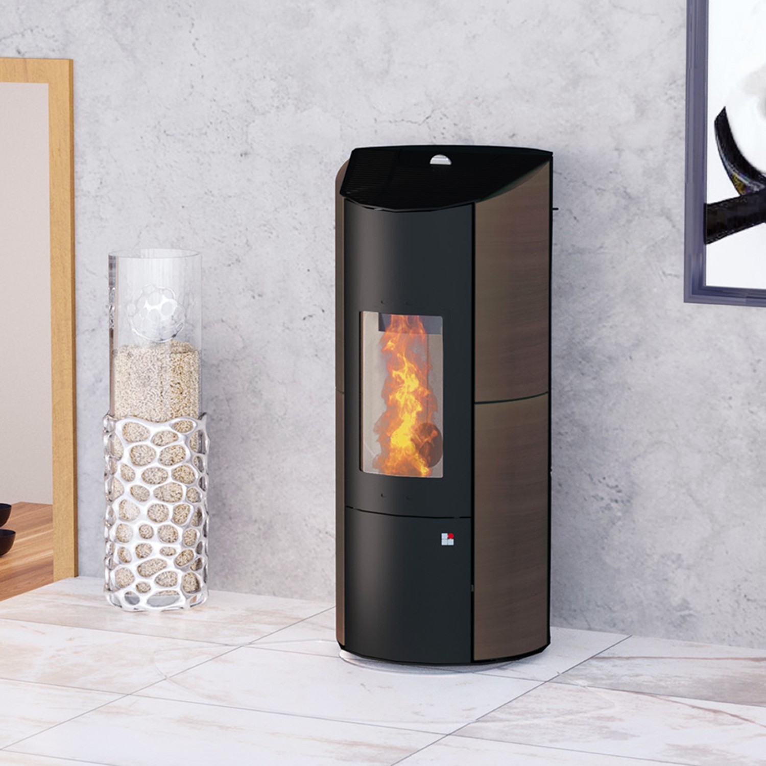 Pelletofen Feuerstätte Kamin raumluftunabhängig Nachtabsenkung