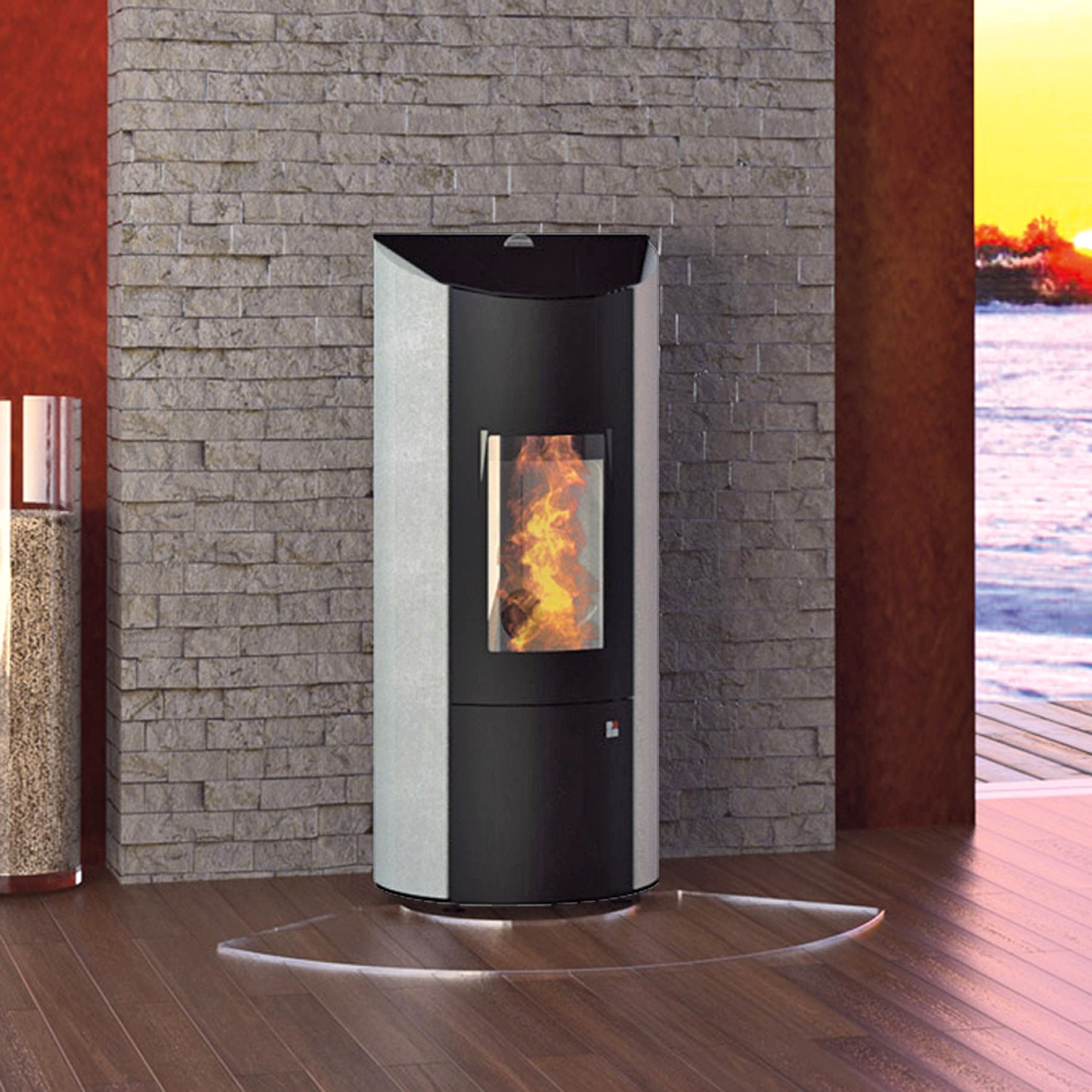 Pelletofen Feuerstätte Kamin raumluftunabhängig Nachtabsenkung