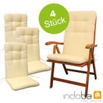 4 x indoba - Sitzauflage Hochlehner - Serie Relax - Beige