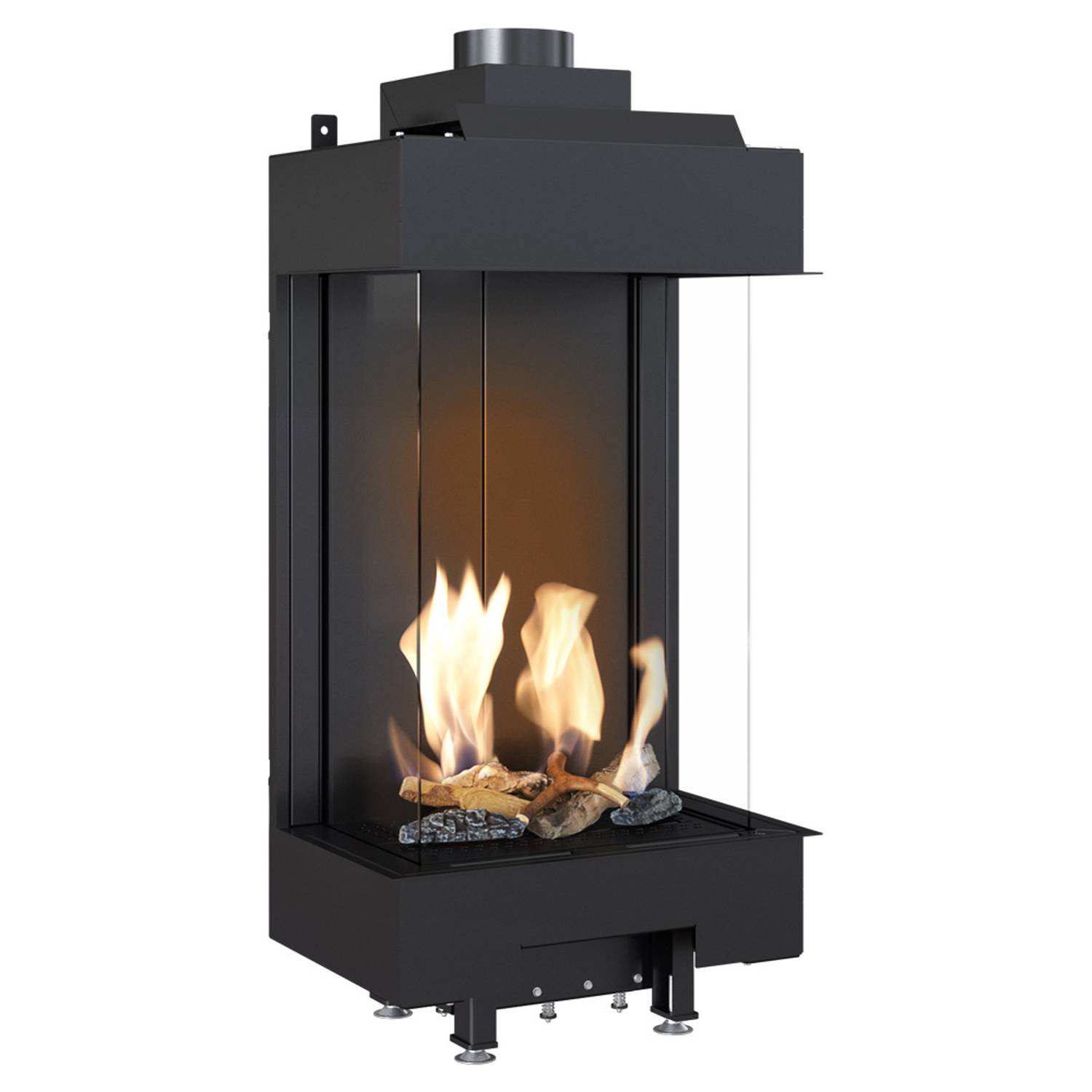 Gaskamin Gasofen Kaminofen LEO 45/68 Kratki 5,8kW Erdgas dreiseitige