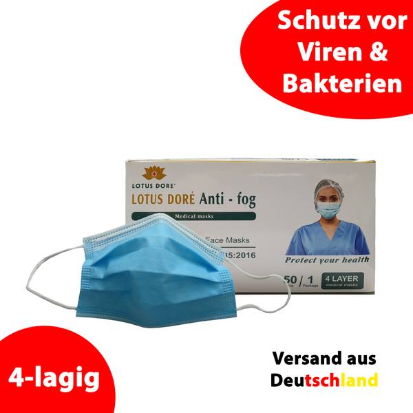 Mundschutz / Gesichtsmaske - 4-lagig