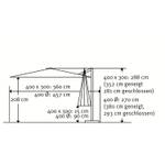 Sonnenschirm Rhodos Grande 300x400/8 anthrazit + Windsicherung