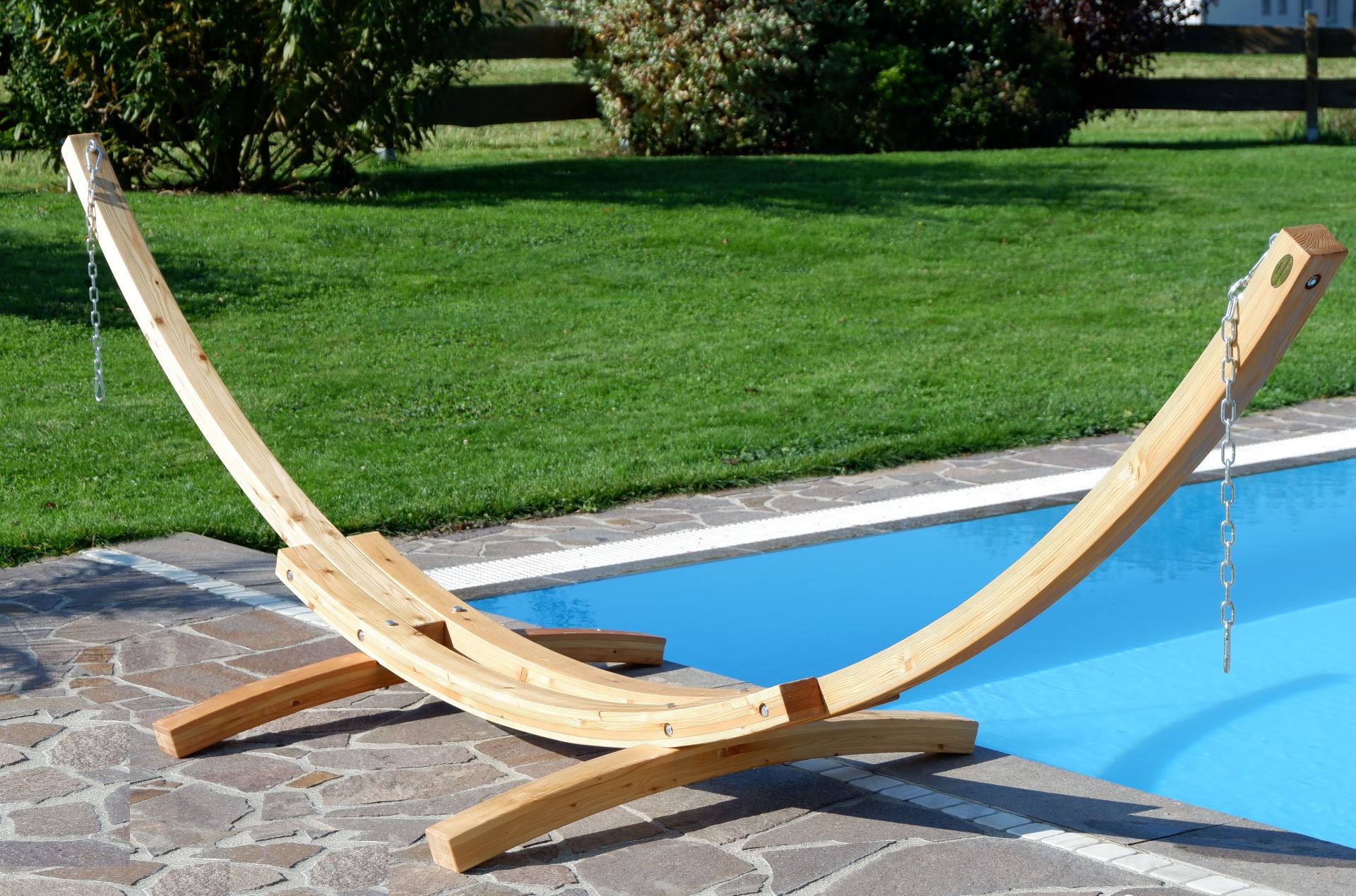 410cm XXL Hngemattengestell fr 2 Personen Gestell aus Holz Lrche NATUR |  AS-SUPERSTORE.at