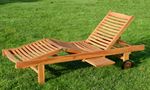 2x ECHT TEAK Sonnenliege Gartenliege Holzliege vielfach verstellbar mit