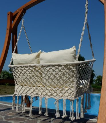 DESIGN Hängebank Stoffbank Schwebebank Bank WAIKIKI + Kissen (ohne