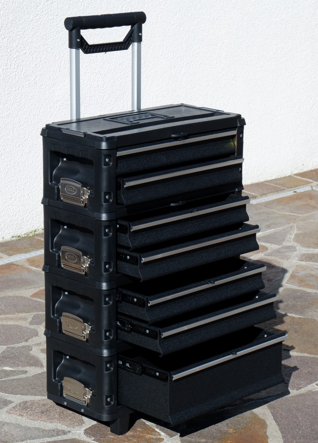 Metall Werkzeugtrolley XXL Type: B5-B BLACK EDITION schwarz mit