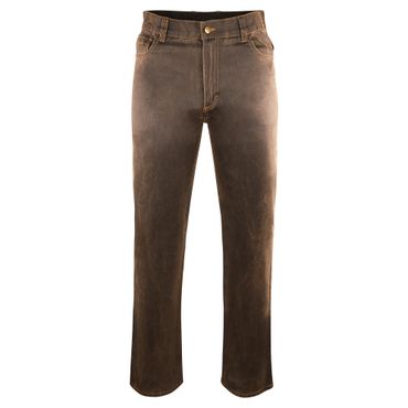 Jeans braun Leder Optik Jagd Jeans Wandern Outdoor Angeln AKAH Traveller