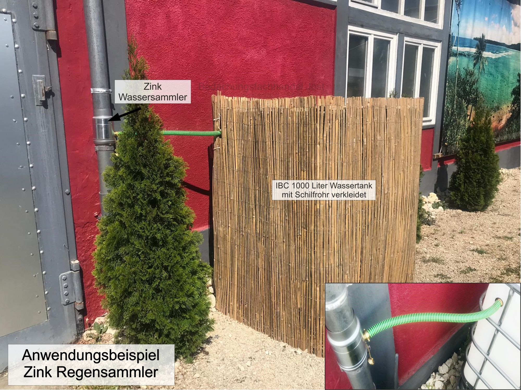 FLOPLAST Quadratisches Fallrohr, Verstellbar, 65 Mm, Weiß, 2 Stück