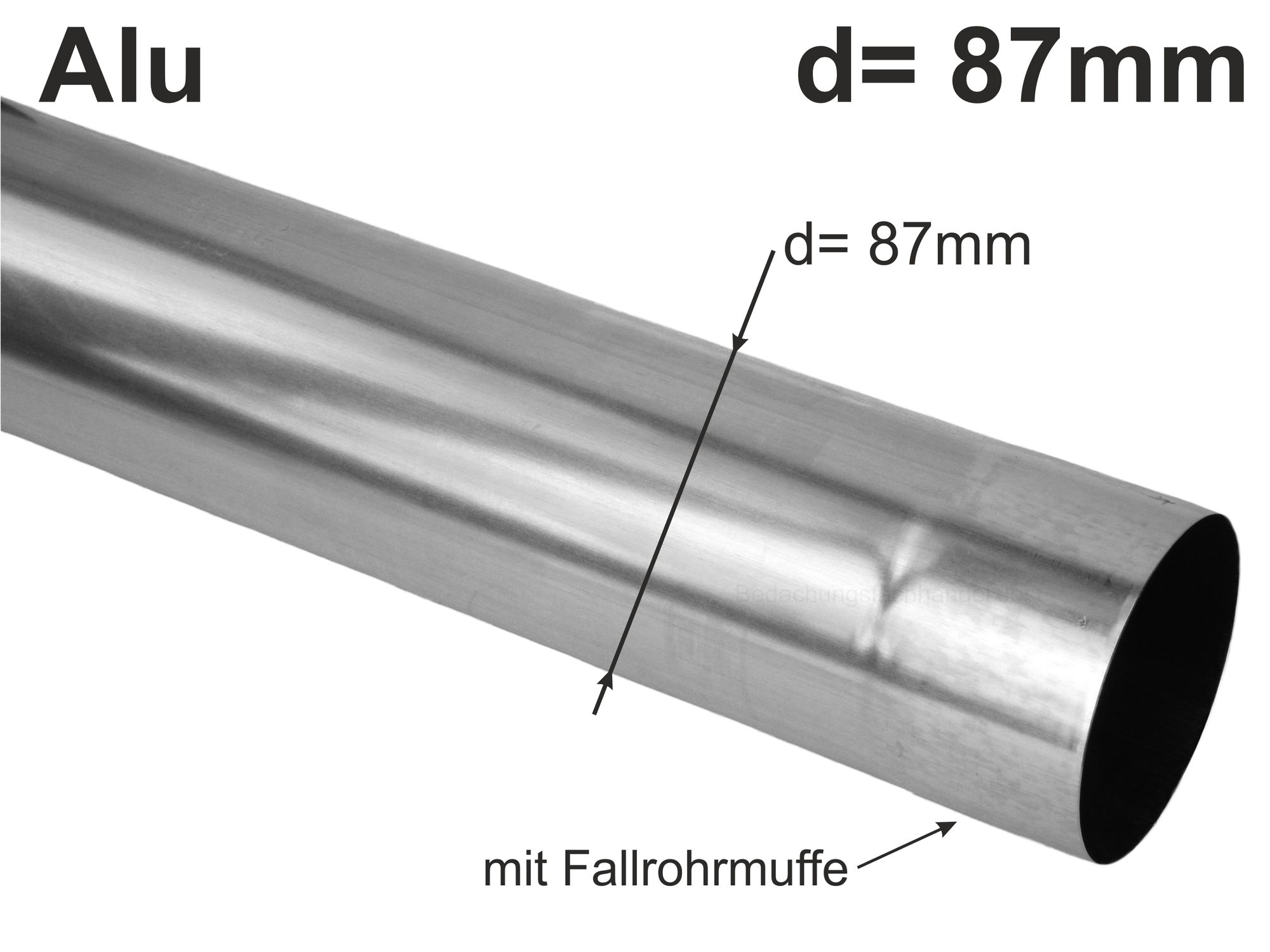 0,25 Meter Länge Aluminium Fallrohr DN 76 