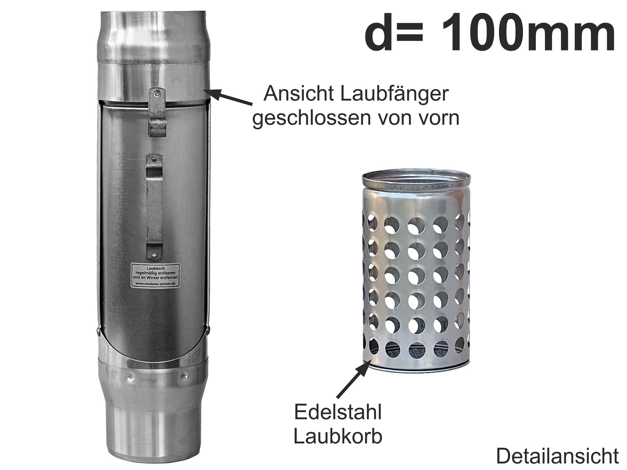 Dachrinnen Laubschutz Edelstahl - Fallrohr Sieb 50-63mm Für PVC & Metallrohre