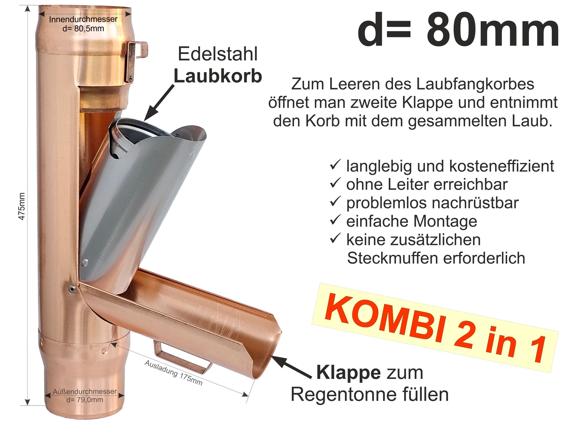 Fallrohr Klappe Nachrusten