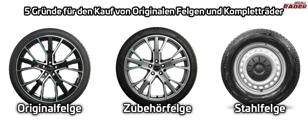 Originalfelgen vs Zubehörfelgen vs Stahlfelgen Originalfelgen vs Zubehörfelgen vs Stahlfelgen