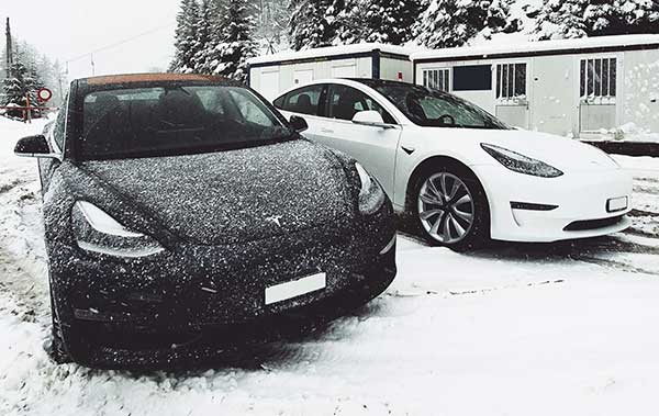 Ruedas, neumáticos y llantas de invierno Tesla