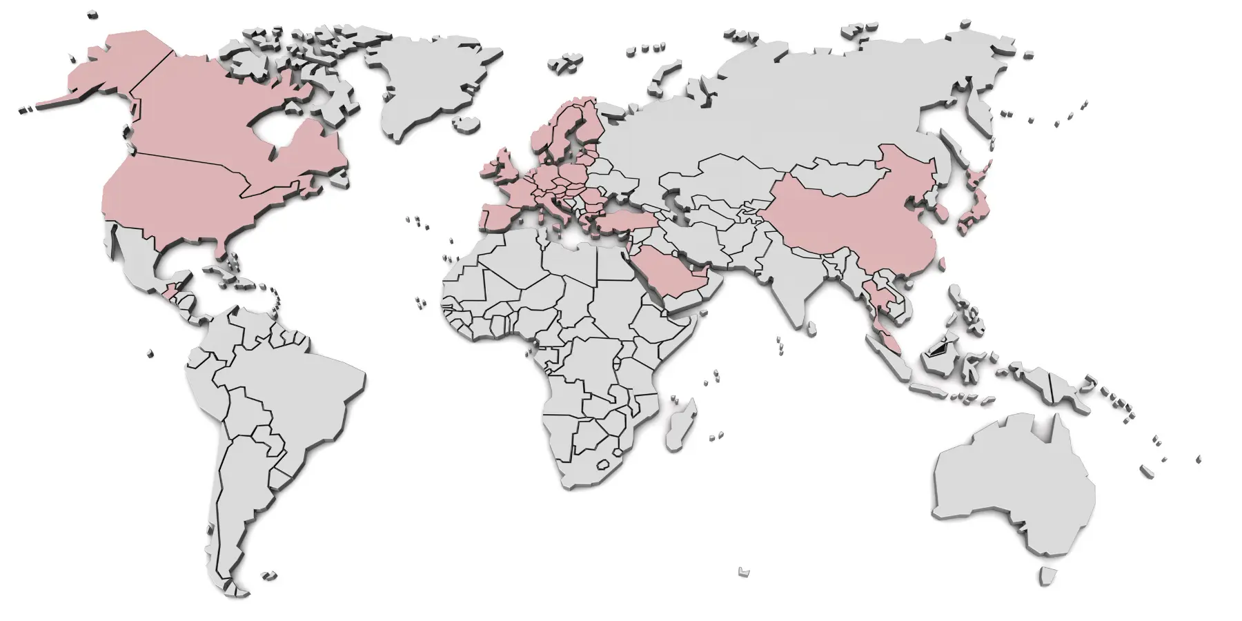 Entregamos nos países marcados a vermelho. Todos os outros países a pedido Shipping costs