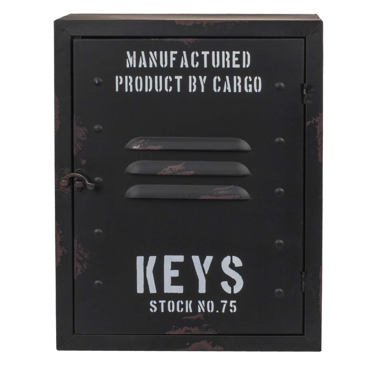 Schlüsselschrank Keys Metall Schwarz Schlüsselbrett Schlüsselkasten Shabby Retro