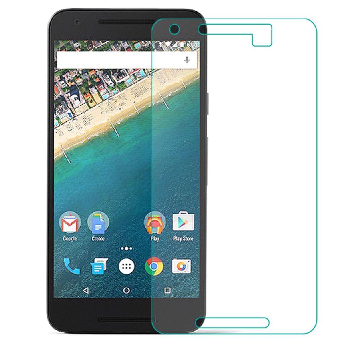 2 X LG Google Nexus 5x Screen Protector Glass Tank