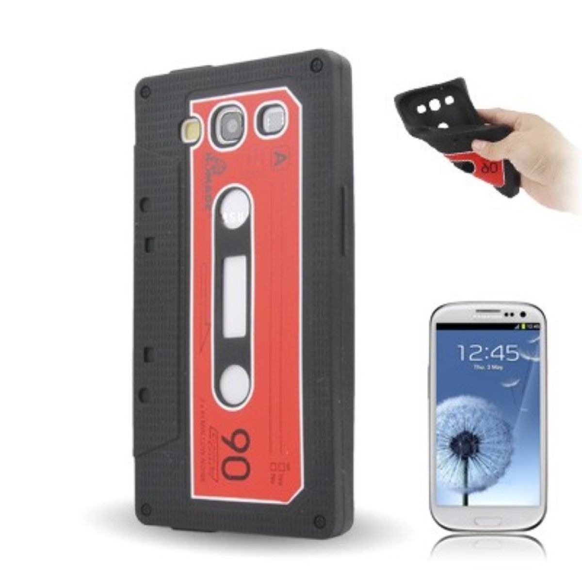 König Design silicone case cassette for mobile phone Samsung Galaxy S3 GT-I9300 / S3 LTE GT-I9305 / S3 NEO GT-I9301 / i9305 / S3 NEO i9301 / i9305 black