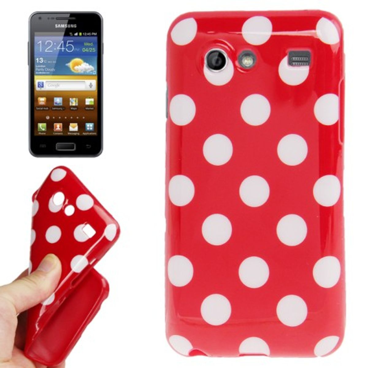 Protective case for mobile phone Samsung Galaxy S Advance i9070 red