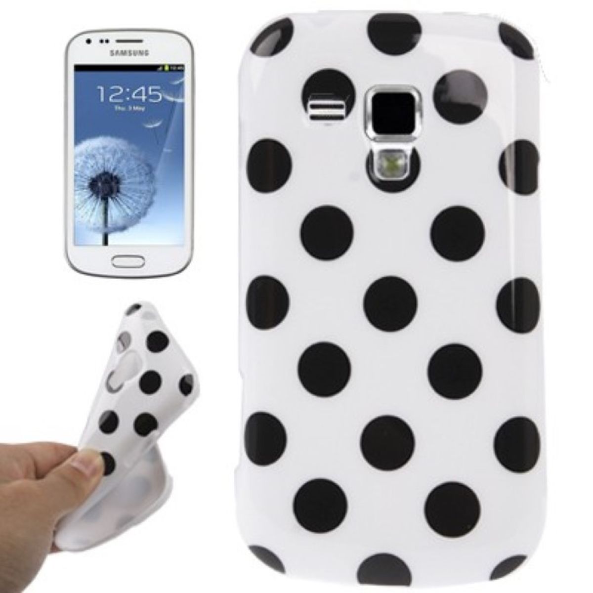 Protective TPU dots case for mobile phone Samsung Galaxy S Duos S7562