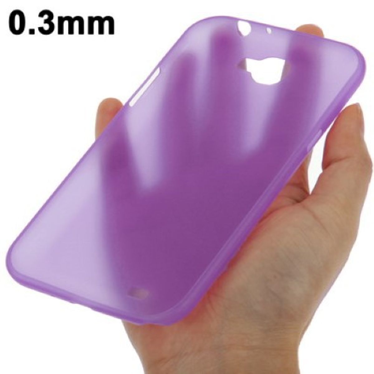 Schutzhülle Case Ultra Dünn 0,3mm für Handy Samsung Galaxy Note 2 N7100 Lila / Violett Transparent