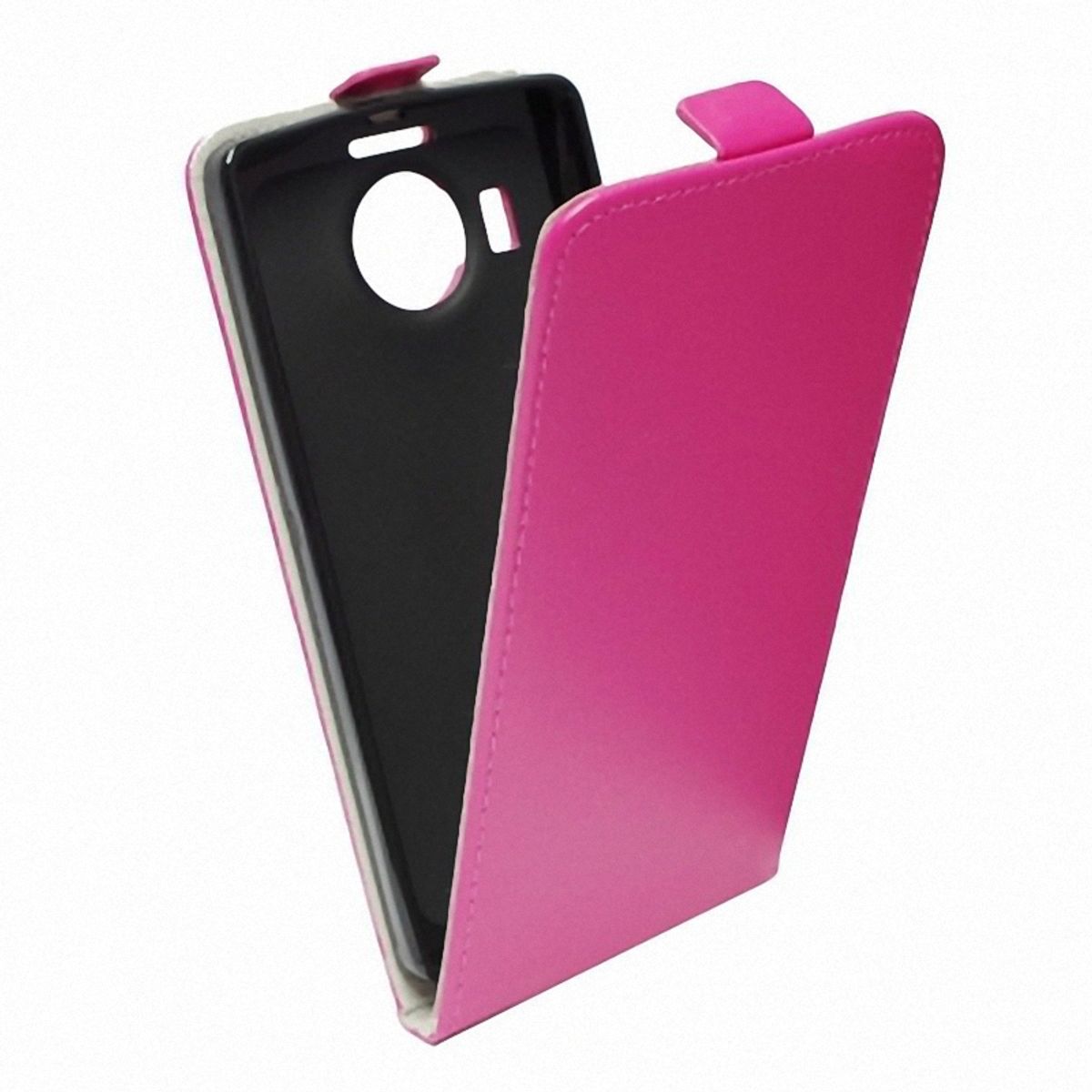 König Design flip protective case Huawei Mate S pink imitation leather slim flex shell bumper