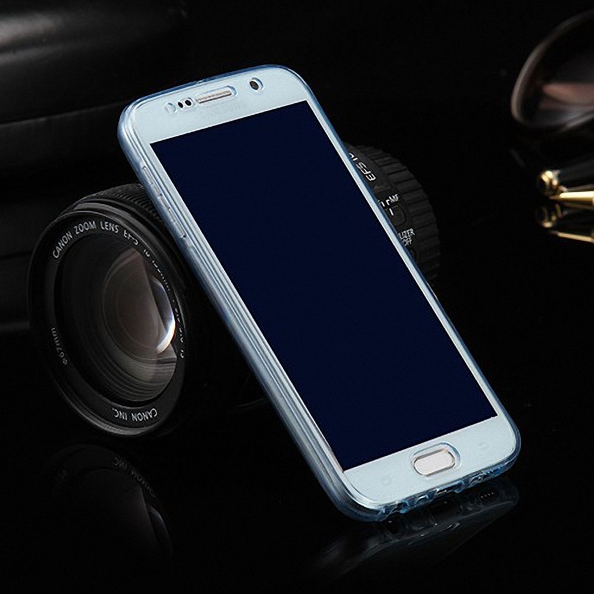 König Design mobile phone case compatible with Samsung GalaxyBlau