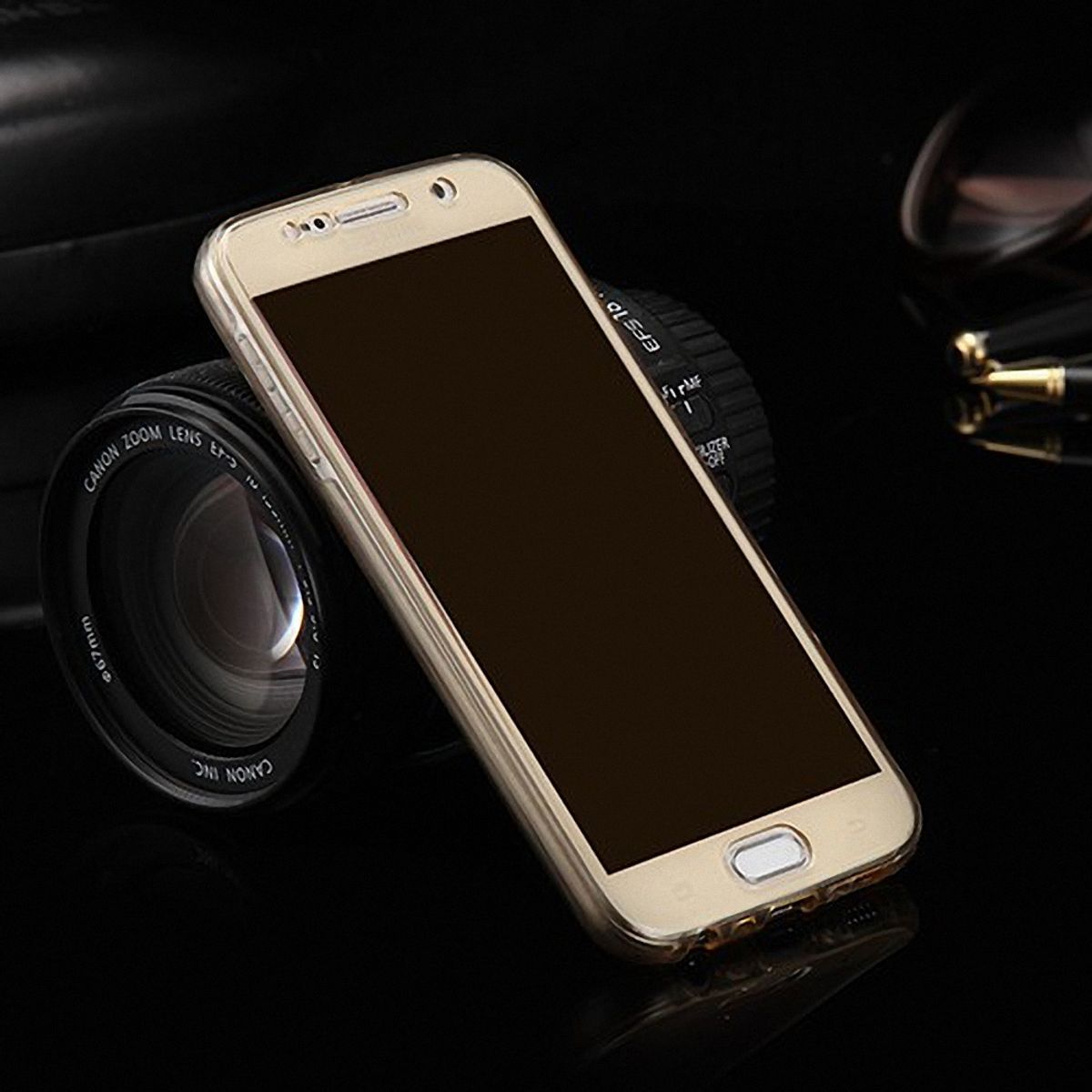 König Design mobile phone case compatible with Samsung Galaxy A5 (2015) protective case back cover bumper case gold