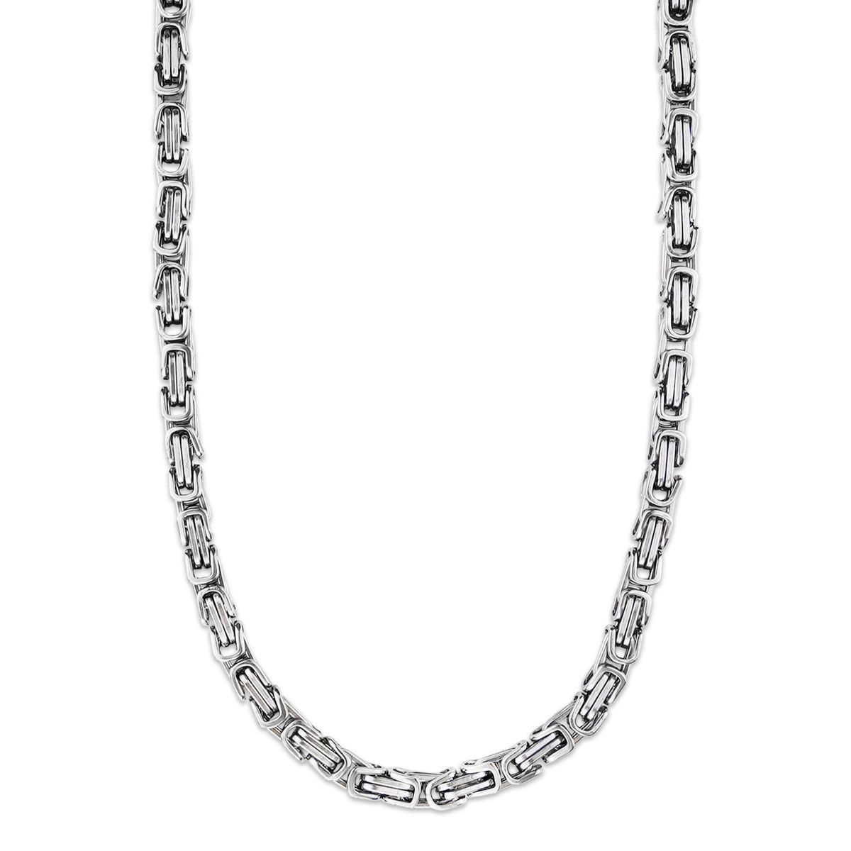Halskette, Männer Edelstahl mm cm Herrenkette Kette Silber | Armband Ketten 5 Königskette König Design 45