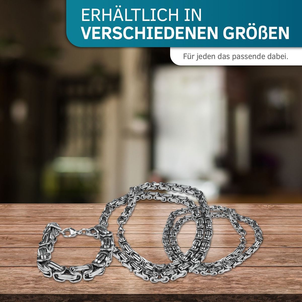 5 cm Ketten König 45 Armband mm Männer Edelstahl Königskette Silber Halskette, | Kette Design Herrenkette