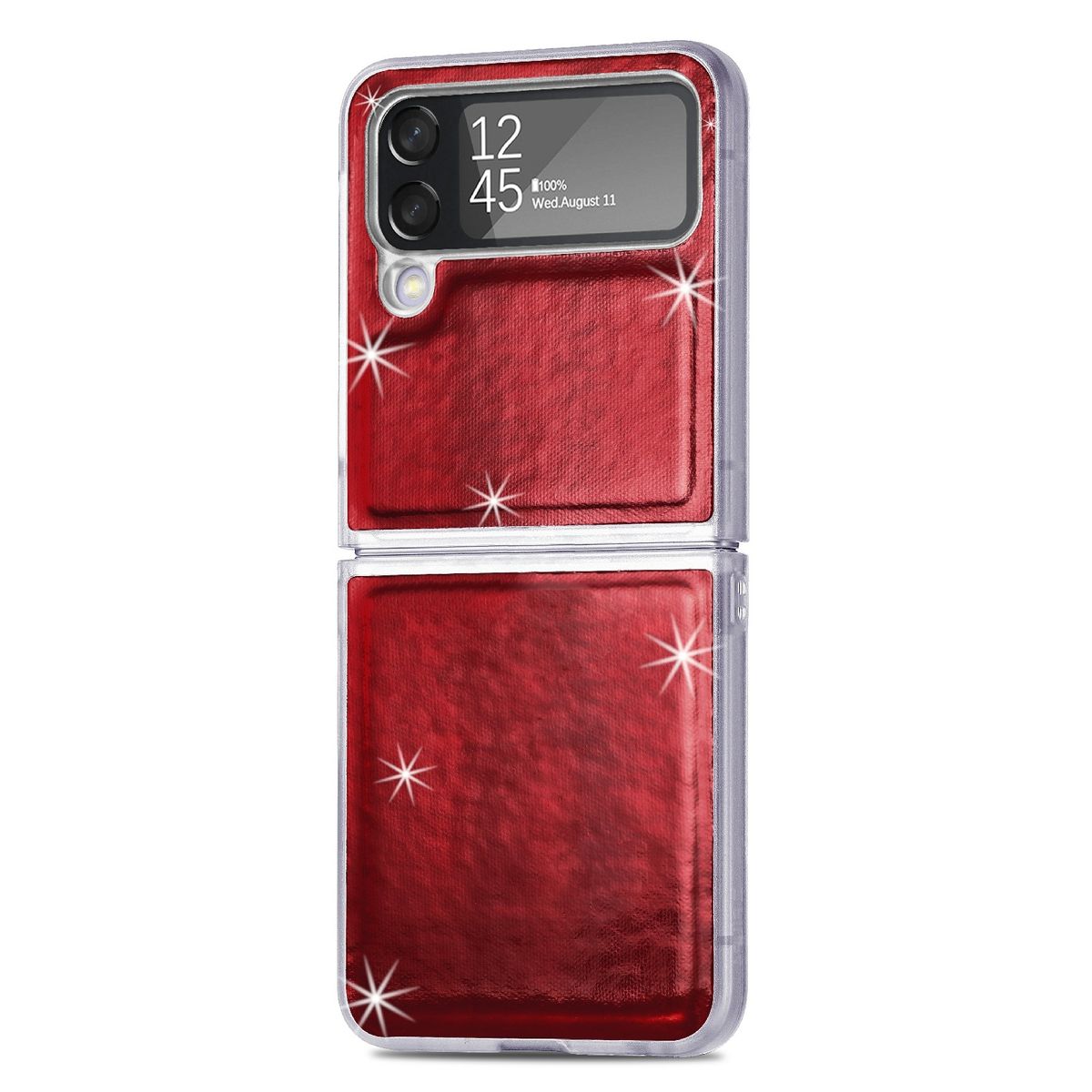 König Design Handyhülle kompatibel mit Samsung Galaxy Z Flip4 5G Schutzcase Backcover Bumper Etuis Transparent