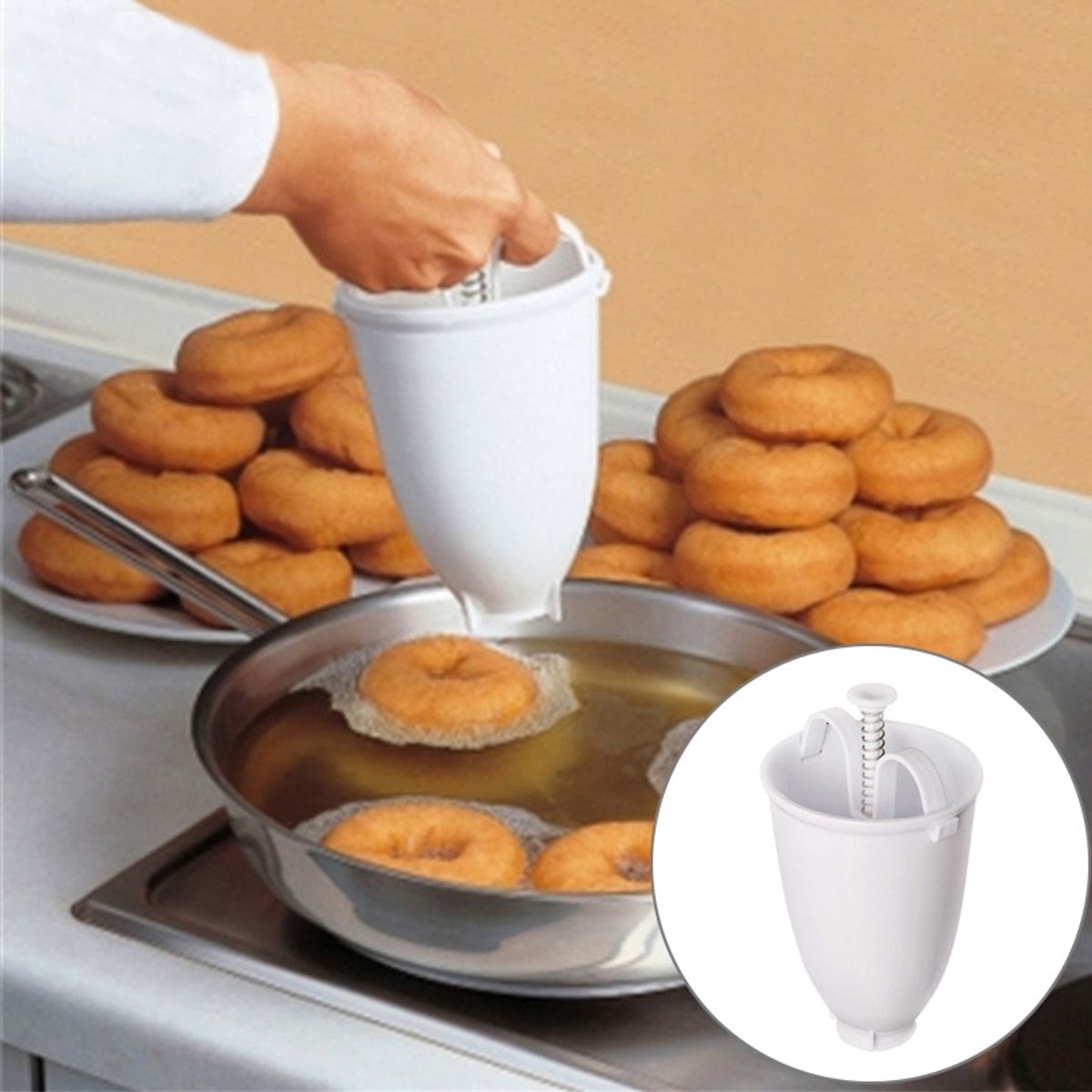 Kunststoff Donut Maker Maschine Form DIY Werkzeug Küche Gebäck Backformen Neu